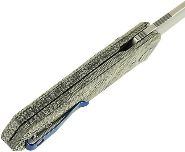 Reate PL-6 Pivot Lock Folding Knife Nitro V Green Micarta