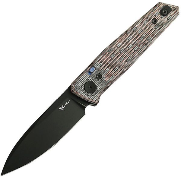 Reate PL-6 Pivot Lock Folding Knife Nitro V Black Red Micarta