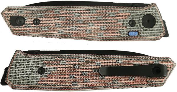 Reate PL-6 Pivot Lock Folding Knife Nitro V Black Red Micarta