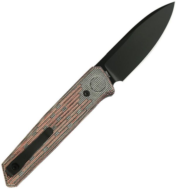 Reate PL-6 Pivot Lock Folding Knife Nitro V Black Red Micarta