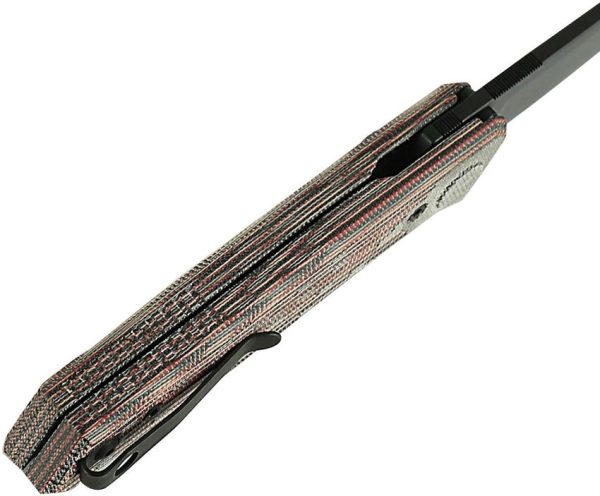 Reate PL-6 Pivot Lock Folding Knife Nitro V Black Red Micarta