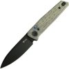 Reate PL-6 Pivot Lock Green Micarta Folding Knife Nitro V