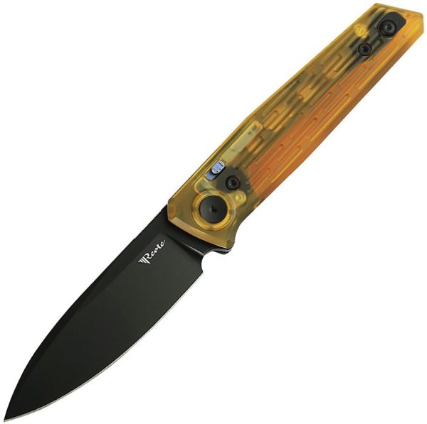 Reate PL-6 Pivot Lock Folding Knife Nitro V Black Ultem EDC