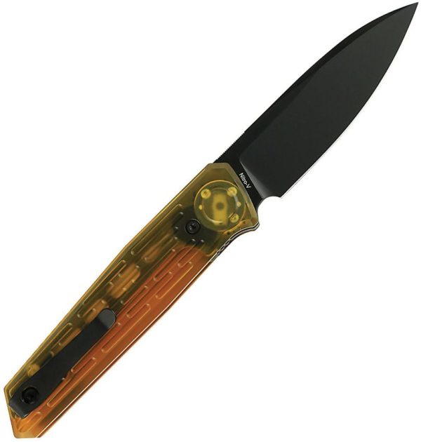 Reate PL-6 Pivot Lock Folding Knife Nitro V Black Ultem EDC