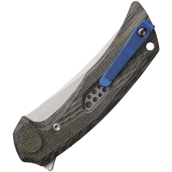 Reate PL-7 Folding Knife Nitro V Micarta Green Black Pivot Lock