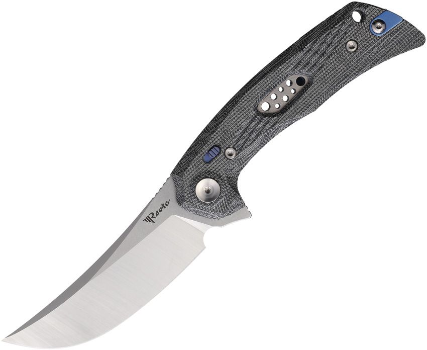 Reate Knives PL-7 Pivot Lock Folding Knife 3.5in Nitro V Black Micarta