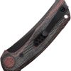 Reate PL-7 Pivot Lock Folding Knife Nitro V Black Red Micarta