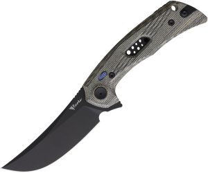 Reate PL-7 Folding Knife Nitro V Black Micarta Pivot Lock