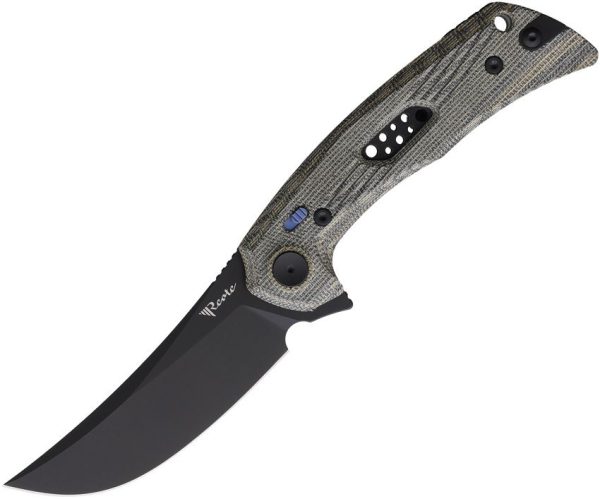 Reate PL-7 Folding Knife Nitro V Black Micarta Pivot Lock