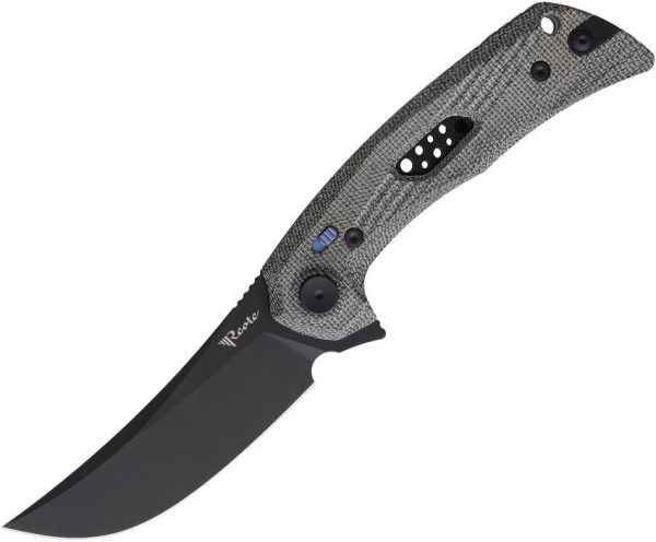 Reate PL-7 Pivot Lock Folding Knife Black Micarta Nitro V