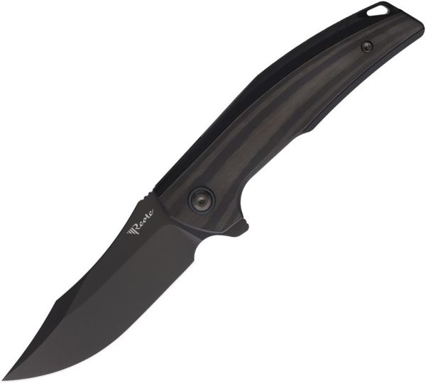 Reate Jack Jr Framelock Folding Knife S30V Black Carbon Fiber