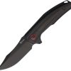 Reate Jack Jr Framelock Folding Knife CPM S30V Black Red