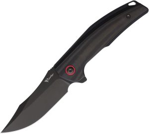 Reate Jack Jr Framelock Folding Knife CPM S30V Black Red
