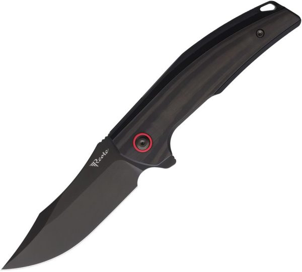 Reate Jack Jr Framelock Folding Knife CPM S30V Black Red