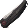 Reate Jack Jr Framelock Folding Knife S30V Satin Blade Red