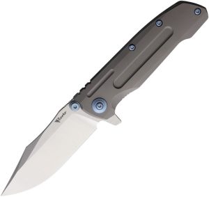 Reate 9D-V2 Framelock 154CM Satin Folding Knife Titanium Handle