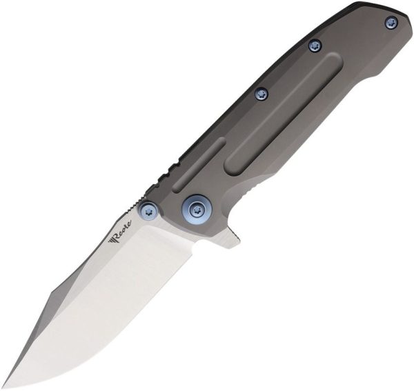 Reate 9D-V2 Framelock 154CM Satin Folding Knife Titanium Handle
