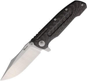 Reate 9D-V2 Framelock Folding Knife 154CM Carbon Fiber Black