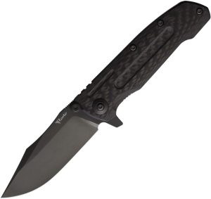 Reate 9D-V2 Framelock Folding Knife 154CM Black DLC Carbon Fiber