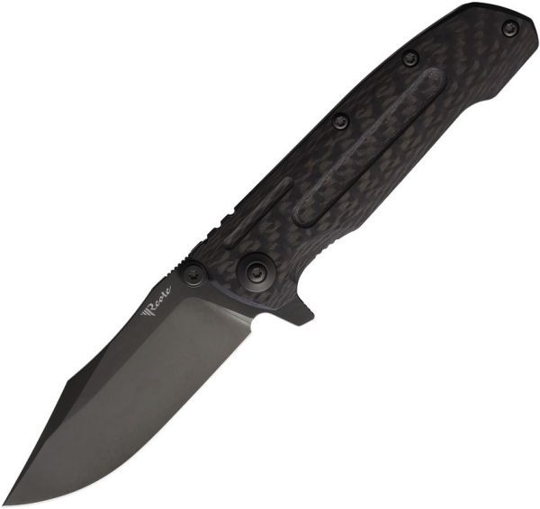 Reate 9D-V2 Framelock Folding Knife 154CM Black DLC Carbon Fiber