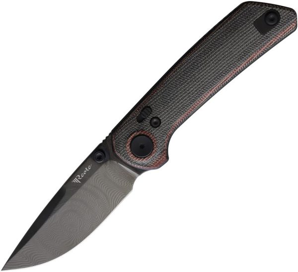 Reate PL-XT Pivot Lock - Damascus Micarta