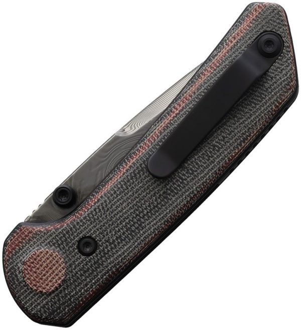 Reate PL-XT Pivot Lock - Damascus Micarta