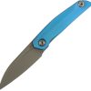 Reate VK Anub Framelock Blue Titanium Folding Knife Elmax