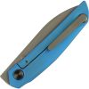 Reate VK Anub Framelock Blue Titanium Folding Knife Elmax