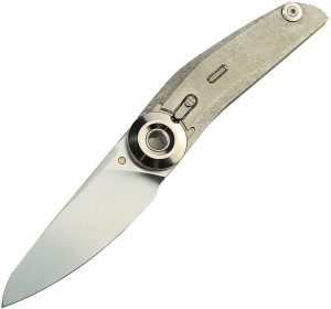 Reate VK Tron Detent Action Crystal Titanium Folding Knife