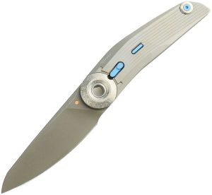 Reate VK Tron Detent Action M390 Folding Knife Gray Titanium