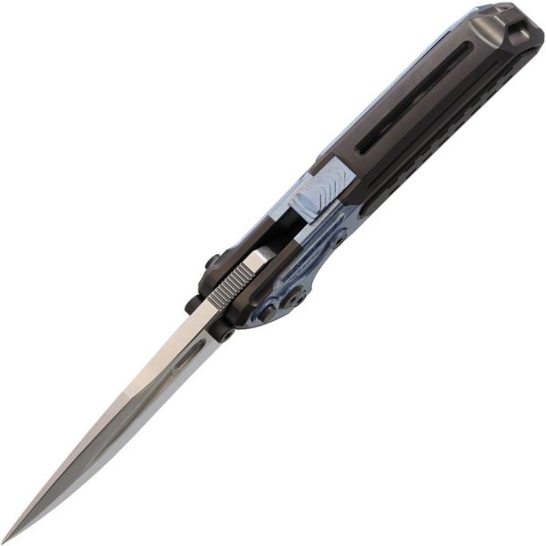 Reate Terminator 6000 Framelock Blue Titanium MagnaCut Knife