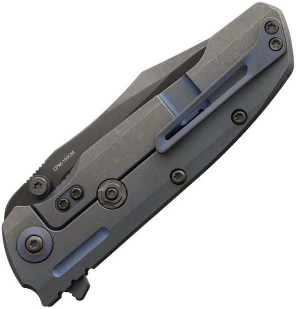 Reate 9DV2 Titanium Folding Knife CPM-154 Bronze Blue