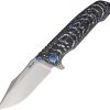 Reate 9DV2 Framelock Storm Fat CF Folding Knife CPM-154