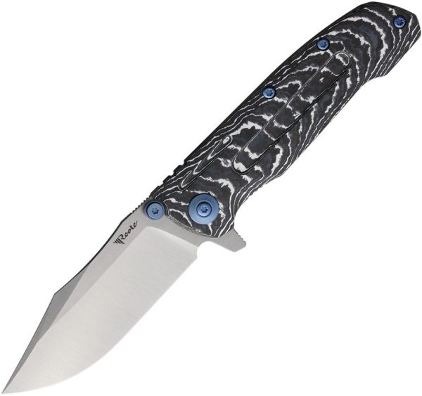 Reate 9DV2 Framelock Storm Fat CF Folding Knife CPM-154