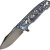 Reate 9DV2 Framelock Folding Knife CPM-154 Carbon Fiber