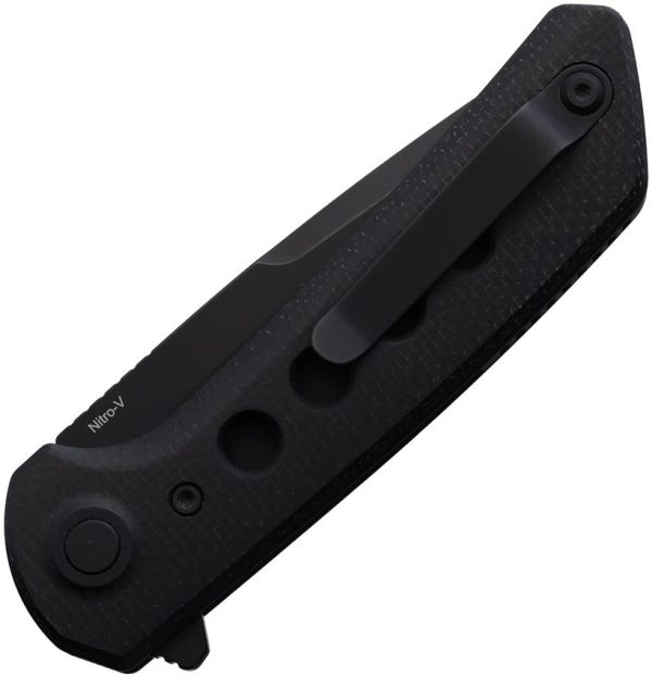 Reate PL-XF Pivot Lock Folding Knife Nitro V Black Micarta