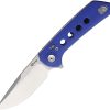 Reate Knives PL-XF Blue G10 Folding Knife Nitro V Stonewash