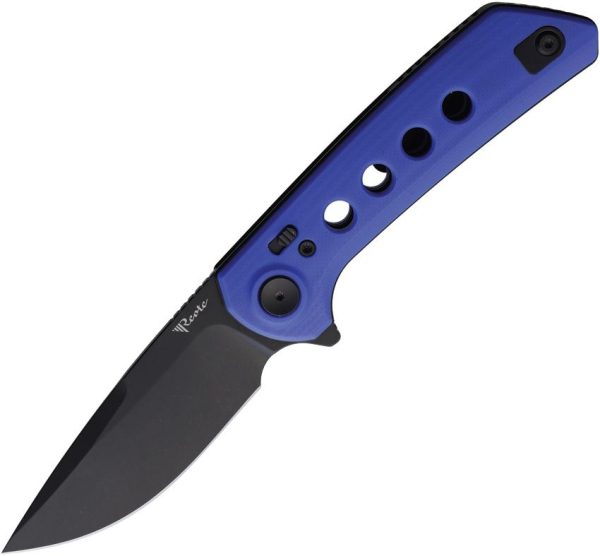 Reate Knives PL-XF Pivot Lock Folding Knife Blue G10 Nitro V