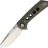 Reate PL-XF Pivot Lock Folding Knife Green Micarta Nitro V