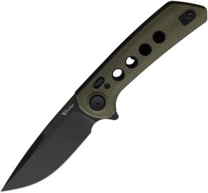 Reate PL-XF Pivot Lock Folding Knife Nitro V Micarta Green