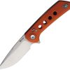 Reate PL-XF Pivot Lock Folding Knife Orange G10 Nitro V