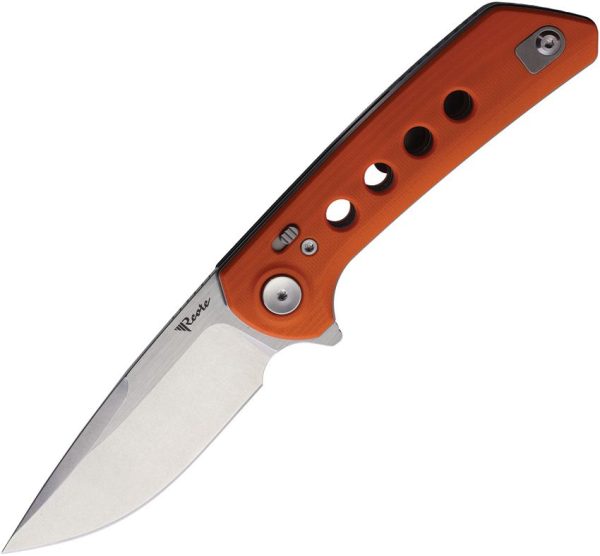 Reate PL-XF Pivot Lock Folding Knife Orange G10 Nitro V