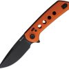 Reate PL-XF Pivot Lock Folding Knife Nitro V Orange G10