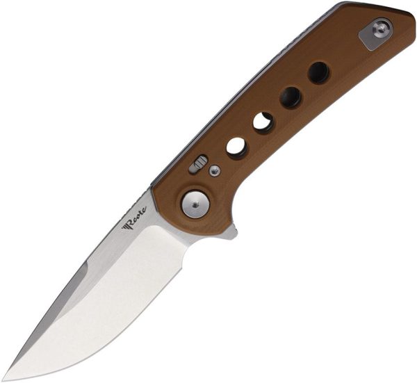 Reate PL-XF Pivot Lock Folding Knife Nitro V Tan G10