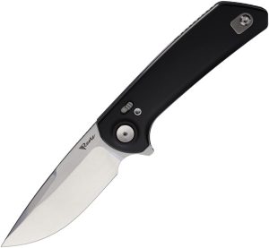 Reate PL-XF Pivot Lock Folding Knife Nitro V Blade Black Aluminum