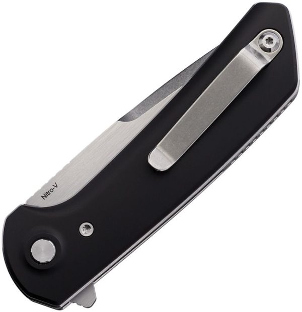Reate PL-XF Pivot Lock Folding Knife Nitro V Blade Black Aluminum
