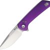 Reate Knives PL-XF Purple Folding Knife Nitro V Stonewash
