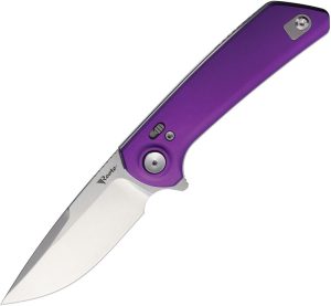 Reate Knives PL-XF Purple Folding Knife Nitro V Stonewash