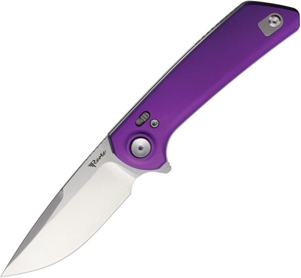Reate Knives PL-XF Purple Folding Knife Nitro V Stonewash