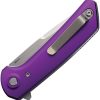 Reate Knives PL-XF Purple Folding Knife Nitro V Stonewash